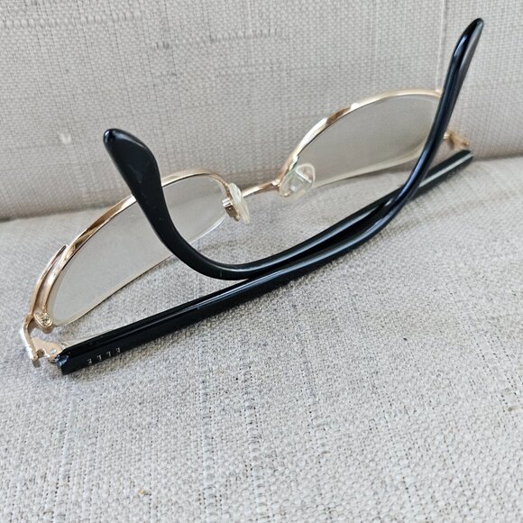 Elle Eyeglasses Frame EL13344 GD Women's Black Metal Oval Full Rim 51[]16 135 - Picture 7 of 16